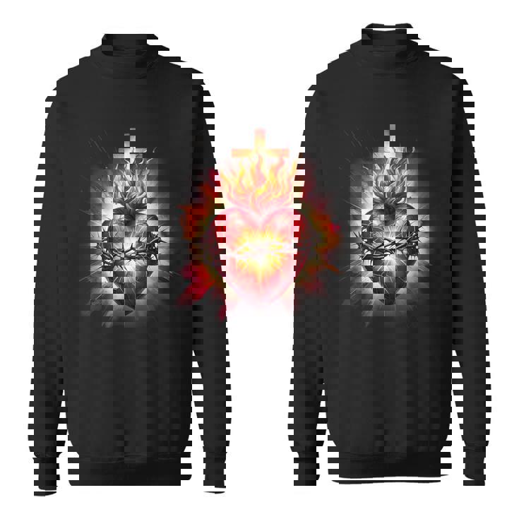 Sacré-Cœur De Jésus Dévotion Catholique Foi Sweater e