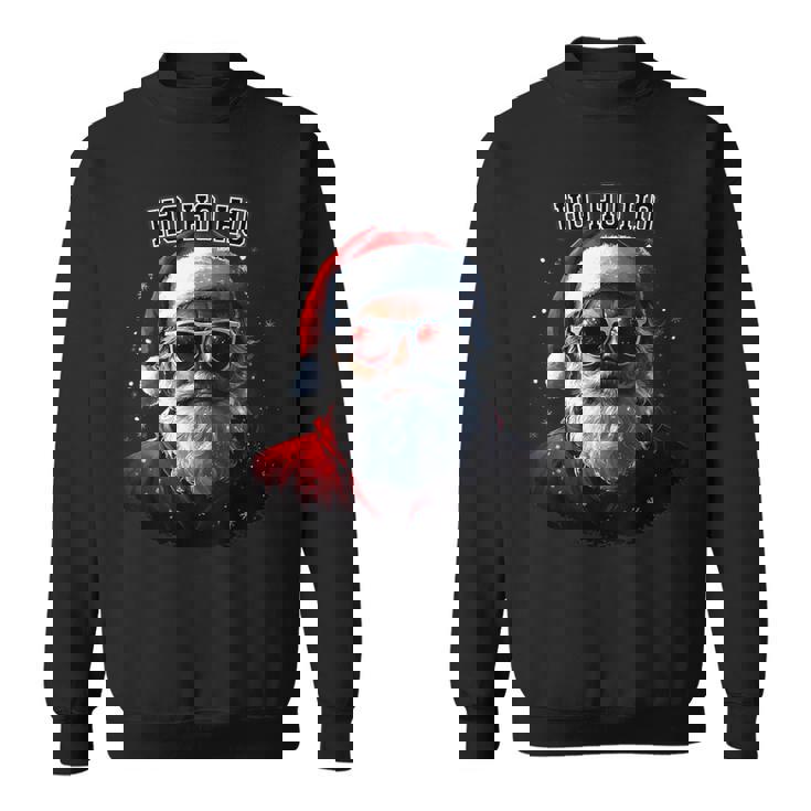 Sarkastischer Cooler Weihnachtsmann Mitonnenbrille Undchnee Weihnachten Sweatshirt