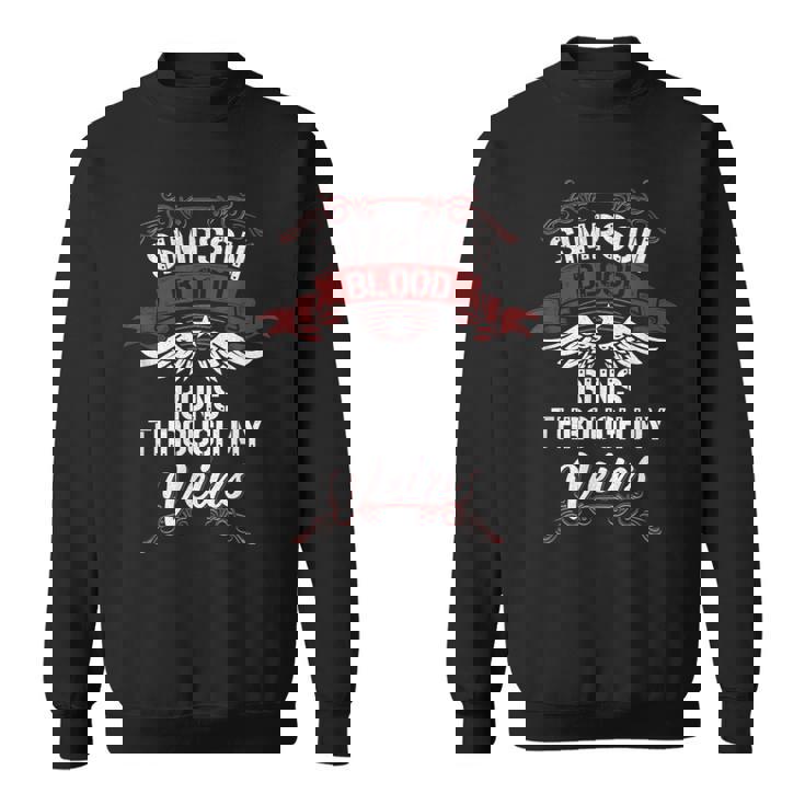 Simpson Blood Runs Through Myeins 苗字 Family スウェットシャツ