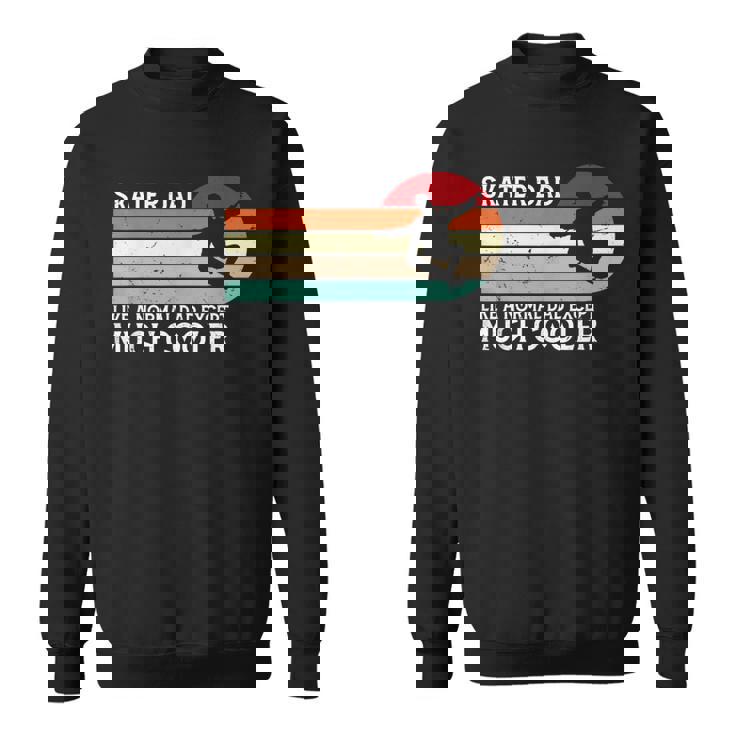 Skater Dadkateboardingintage Retro Pattinatori Papà Regalo Felpa