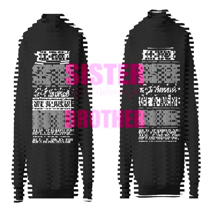 Soy Una Hermana Orgullosa De Un Hermano Maravilloso Dulce E Impresionante Camisa de entrenamiento