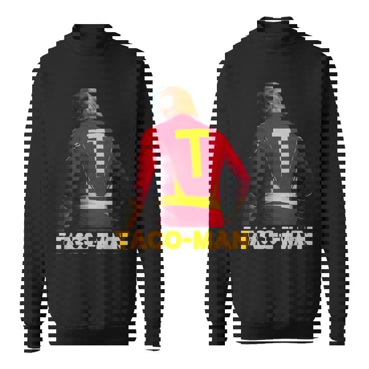 Taco-Man 面白い 反トランプ ハロウィーン 政治的コスチュームアイデア スウェットシャツ