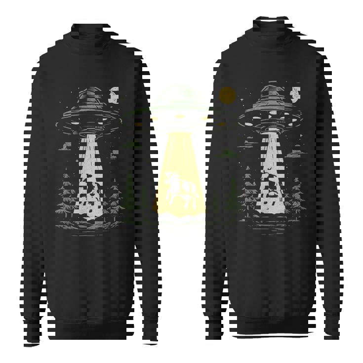 Ufo 牛誘拐デザイン スウェットシャツ