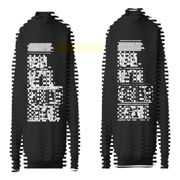 Uomo Mito Codifica Leggenda Coder Papà Geek Computer Programmer Felpa