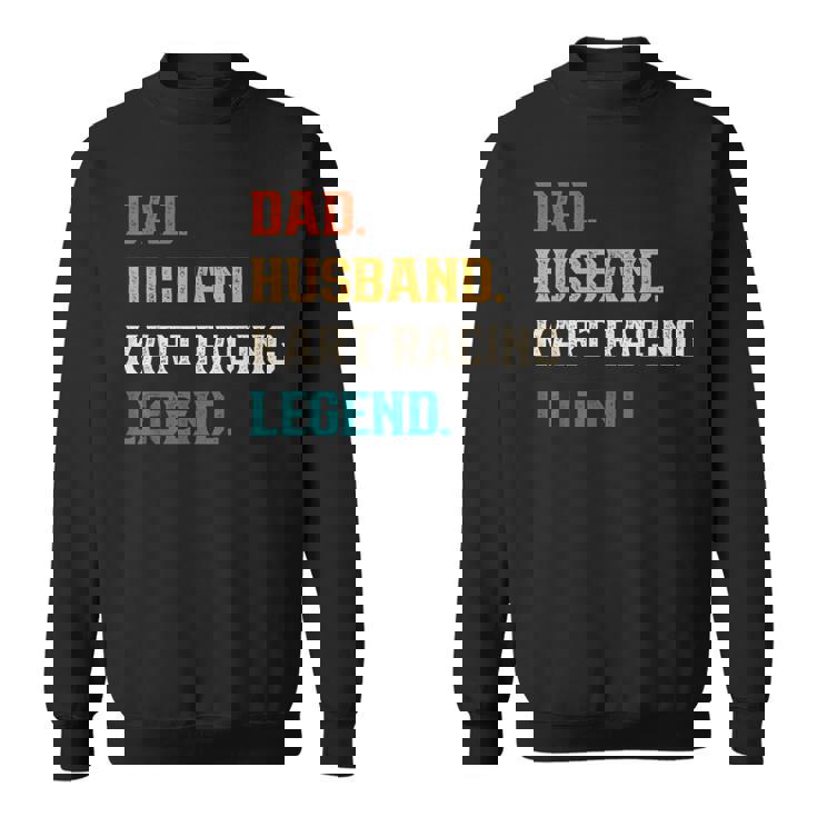 Uomo Papà Marito Kart Racing Leggenda Kart Racer Felpa