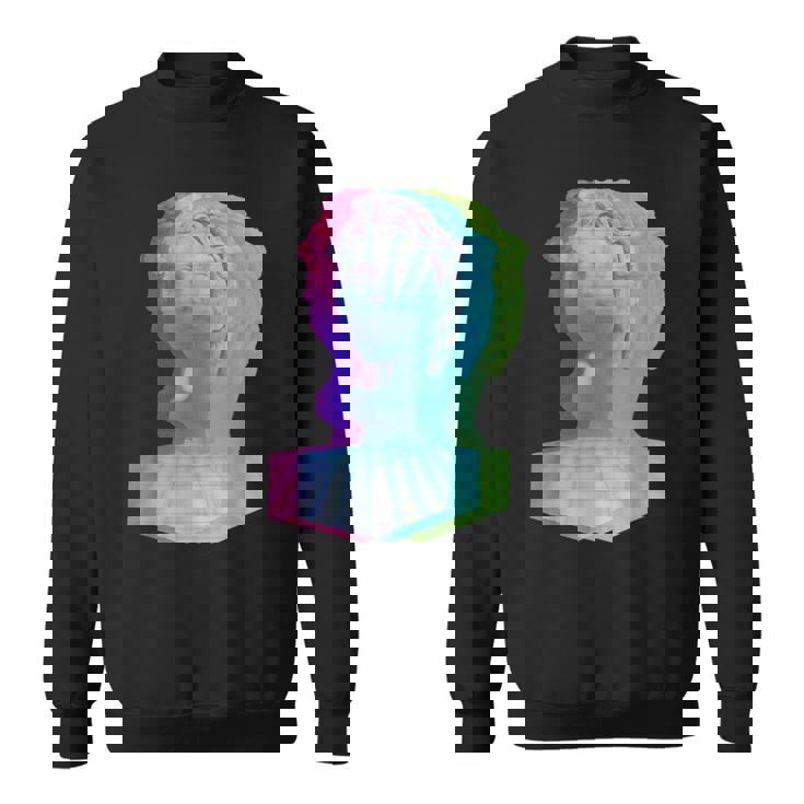 Vaporwave シュールグリッチアートシャツ スウェットシャツ