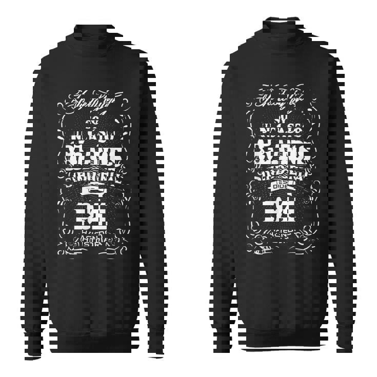 Vintage 85 Cumpleaños Hombres Divertido 1941 85 Cumpleaños Español Camisa de entrenamiento