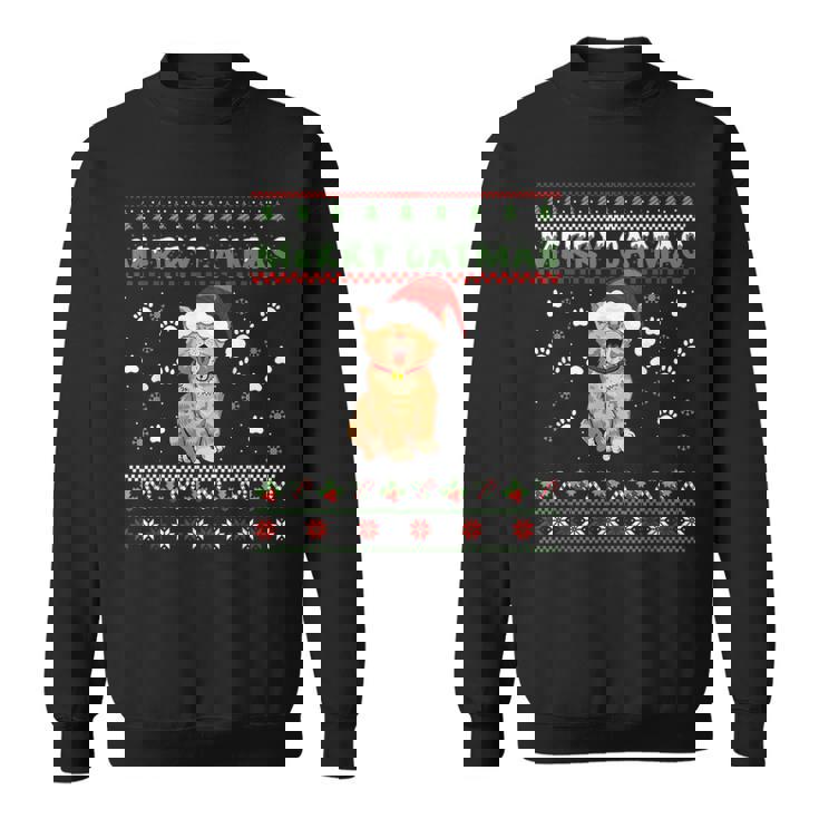 Weihnachten Mitüßer Katze Frohe Weihnachten Merry Catmas Sweatshirt
