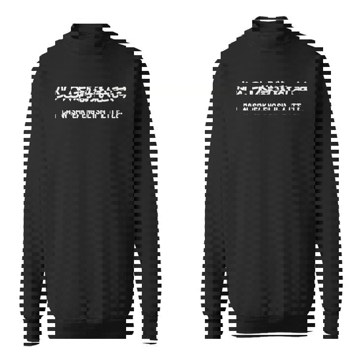 「少し日本語が話せます」おもしろ 筆文字！服 面白い文字入り スウェットシャツ