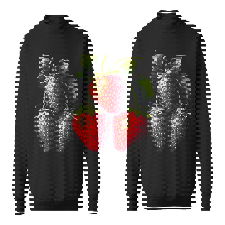 いちご フルーツモチーフ カラフル イラスト イチゴ スウェットシャツ