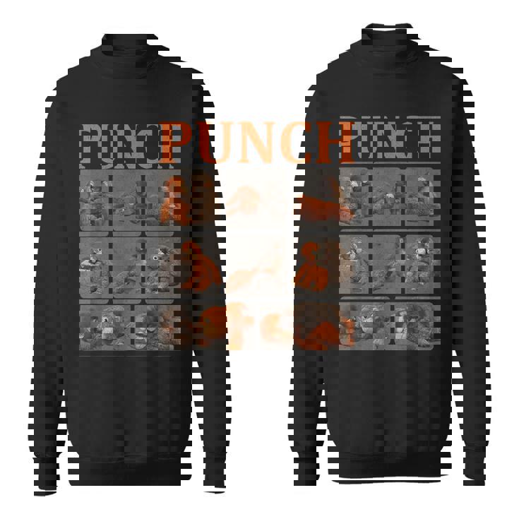 かっこいいパンチかわいい猿 スウェットシャツ