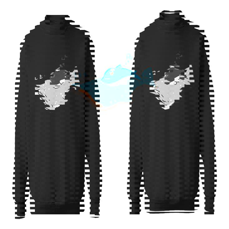 かわいい カワイイ アニメ 眠っているサメ ジンベイザメ 日本語 スウェットシャツ