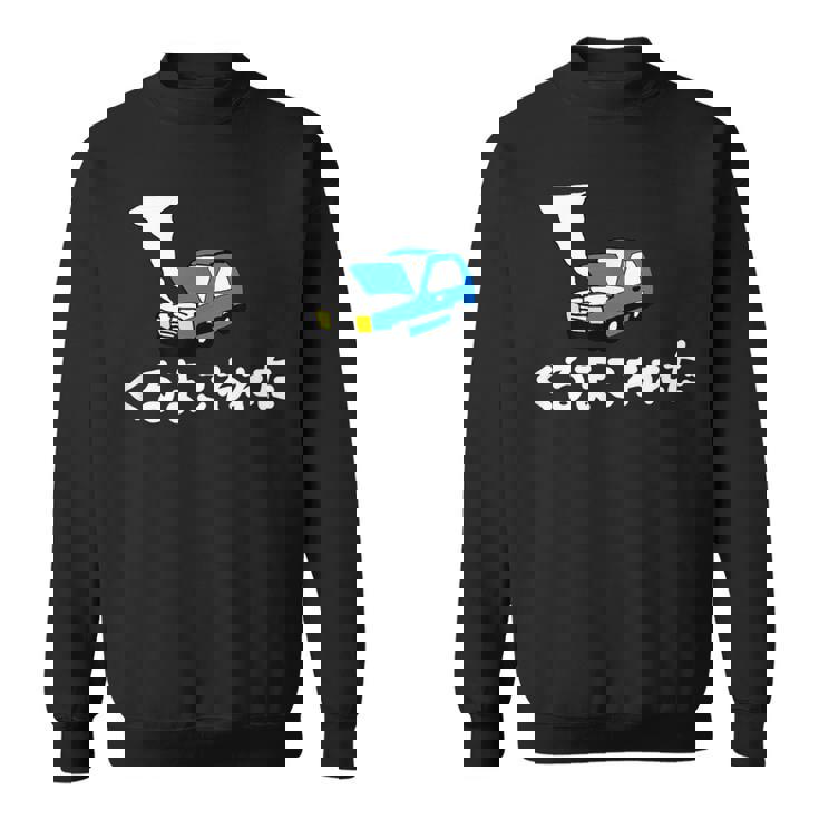 くるまこわれた スウェットシャツ