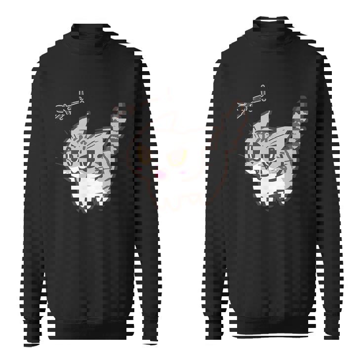 ねこシャーサバトラ白猫ver スウェットシャツ