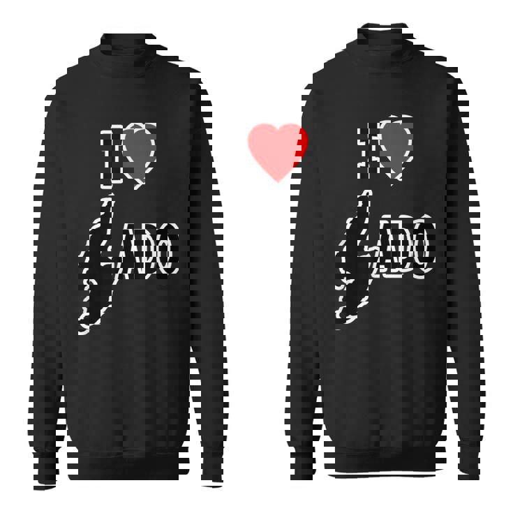 アイラブ・Sado 佐渡島 地図（I Love ハート）【47都道府県】Jimo-T ジモティ お土産 面白 スウェットシャツ