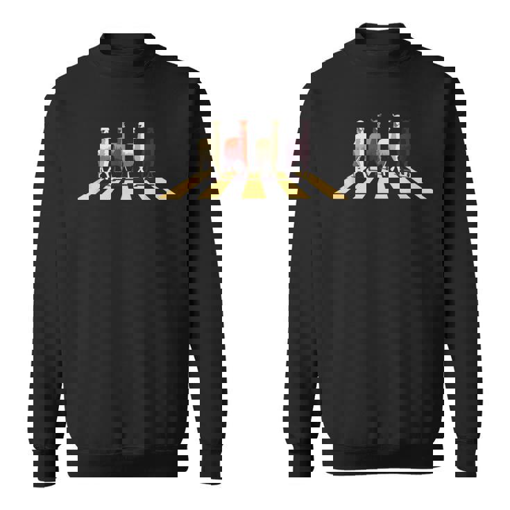 アビーストリートロードを横断する面白いラマアルパカ スウェットシャツ