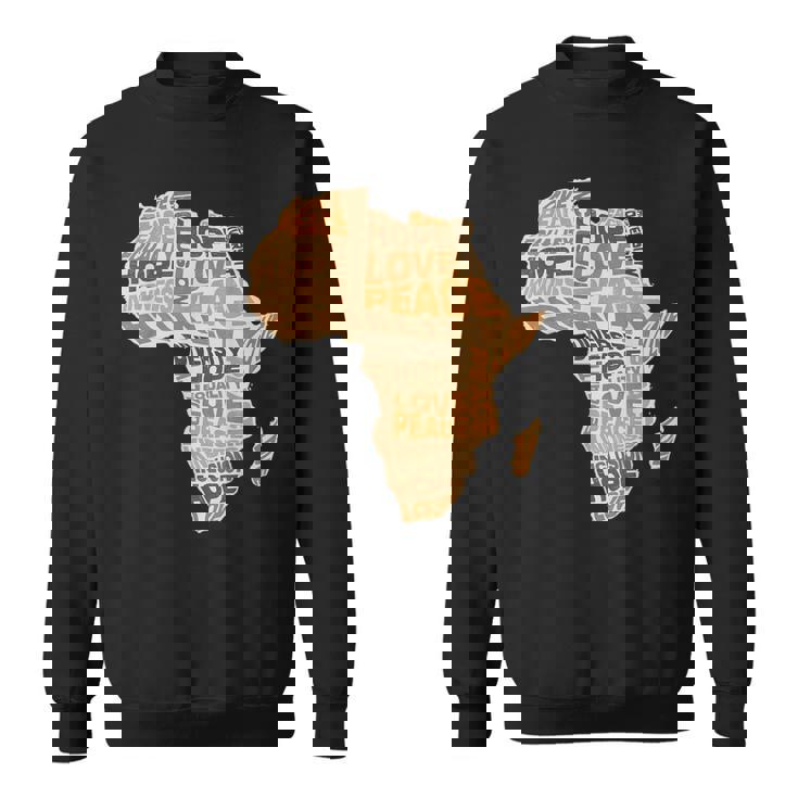 アフリカの平等パターン メラニン 肌色 アフリカ地図 スウェットシャツ