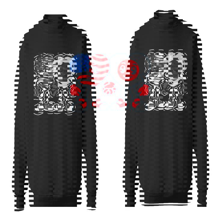 アメリカと日本 ハート フレンドシップ スウェットシャツ