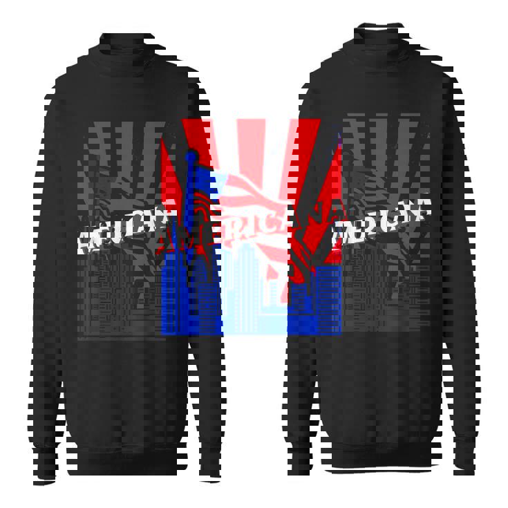 アメリカーナ、都市、旗、Bjj、柔術、Mma、ファイティング、ボックス。 スウェットシャツ