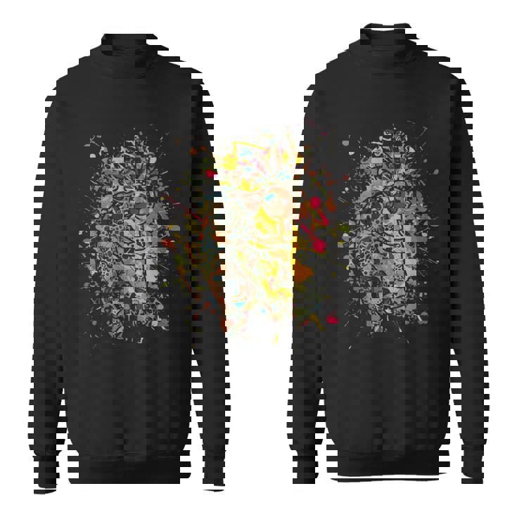 アメリカ先住民のココペリ カラフルスプラッシュ4 ファンの楽しみ スウェットシャツ