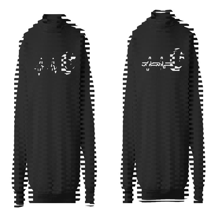 イスラム教のシンボル イスラム教のイスラム教徒のサイン ハートビート イスラム教の三日月形 スウェットシャツ