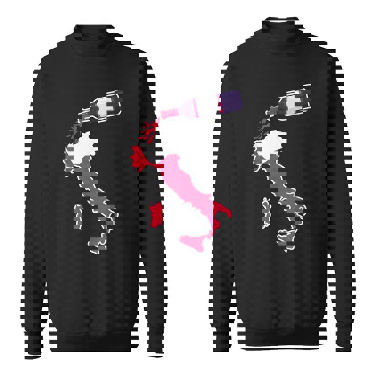 イタリアワインシャツ 地図 イタリアバケーション スウェットシャツ