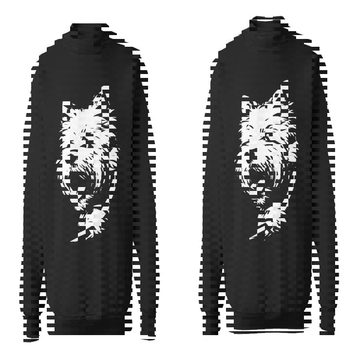 ウエスト ハイランド ホワイト テリア ピーキングドッグ ウェスティ デザイン スウェットシャツ