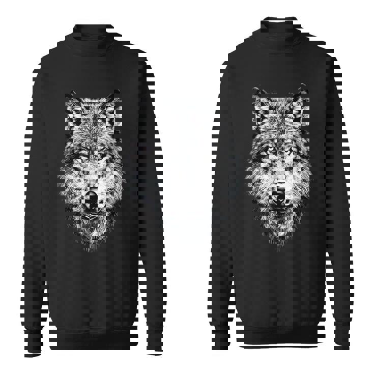 オオカミのモチーフ オオカミが大好き オオカミの群れ オオカミの犬 野生のオオカミ スウェットシャツ