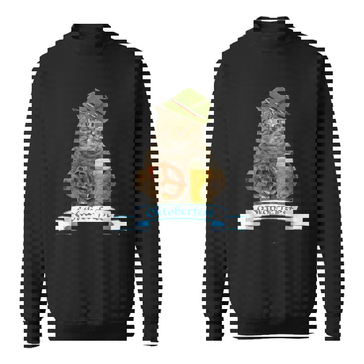 オクトーバーフェスト 猫 ドイツビール 長袖tシャツ スウェットシャツ
