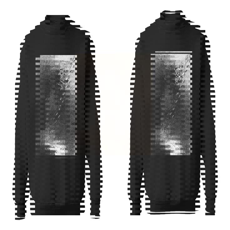 オディロン・ルドン著「そして彼にかかった彼の名は死だった」 スウェットシャツ