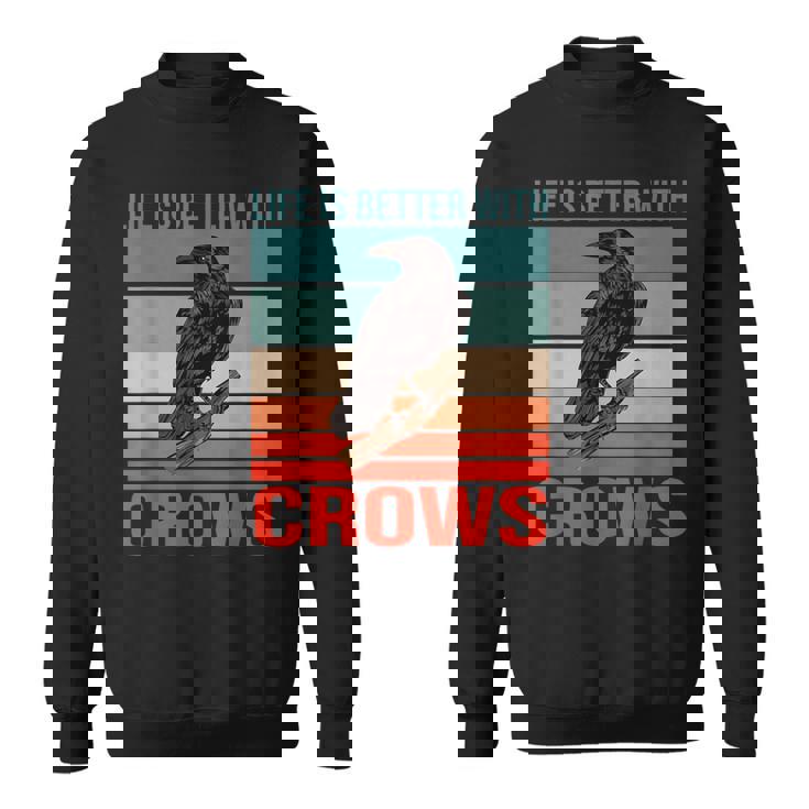 カラス ライフ・イズ・ベター バード鳥類学 カラス スウェットシャツ