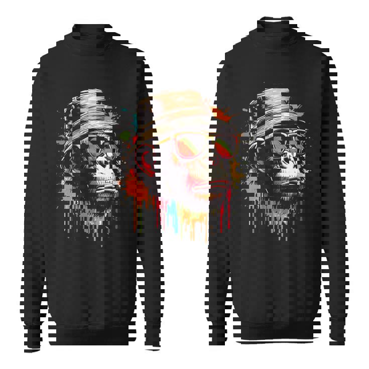 カラフル エイプ クール ヴィンテージ グラフィティ グラフィックアート スウェットシャツ