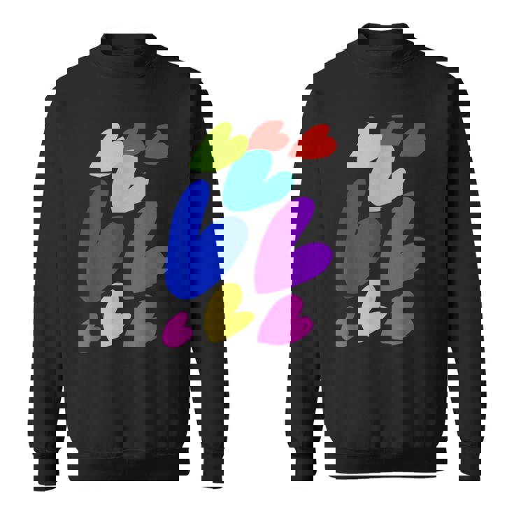 カラフルハート スウェットシャツ