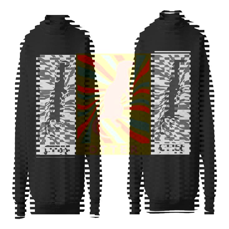 カワウソ 動物 レトロ ヴィンテージ カワウソ スウェットシャツ