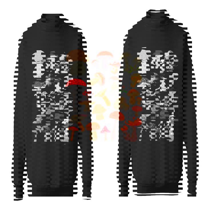 キッズ キノコ コラージュ 菌類 スウェットシャツ