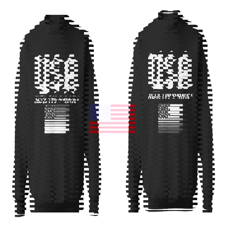 クールなアメリカ国旗グレートーンのイラストグラフィックデザイン。 スウェットシャツ