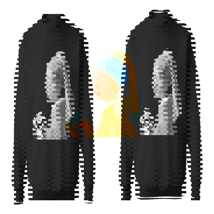 ゲーム モナリザ 面白いtシャツ ゲーマー ネタ 入り メンズ おもしろ 面白い 服 フェルメール グッズ スウェットシャツ