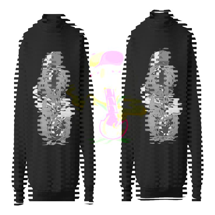 コアラ パンダ スモーキング ボング かわいい 面白い 漫画 スウェットシャツ