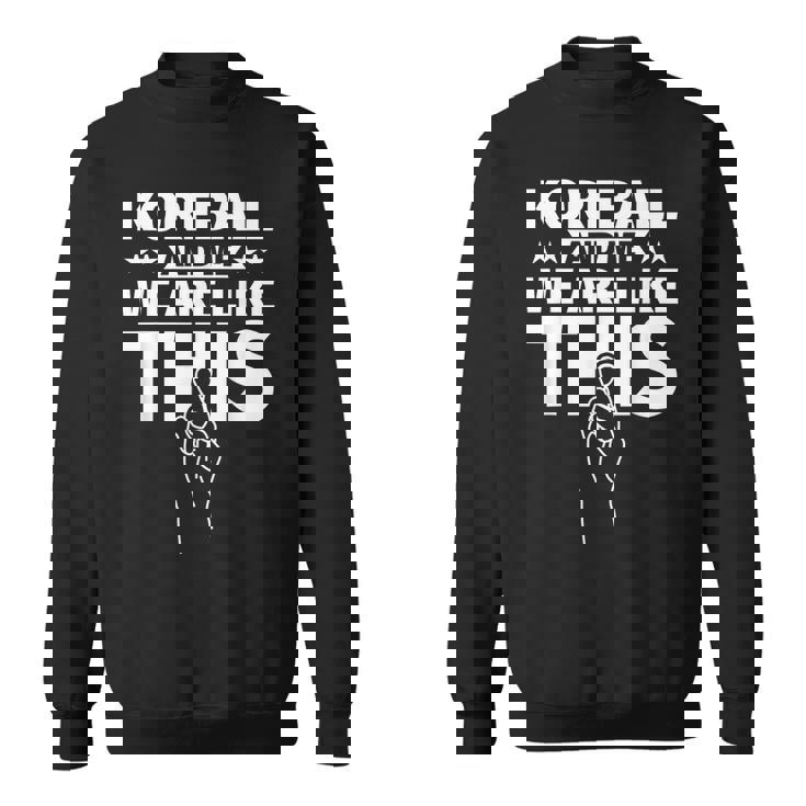 コーフボールと私、こんな感じです スウェットシャツ