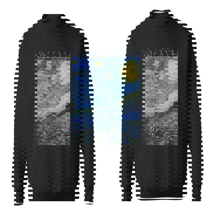 ゴッホ 星月夜 芸術家のためのアート 長袖tシャツ スウェットシャツ