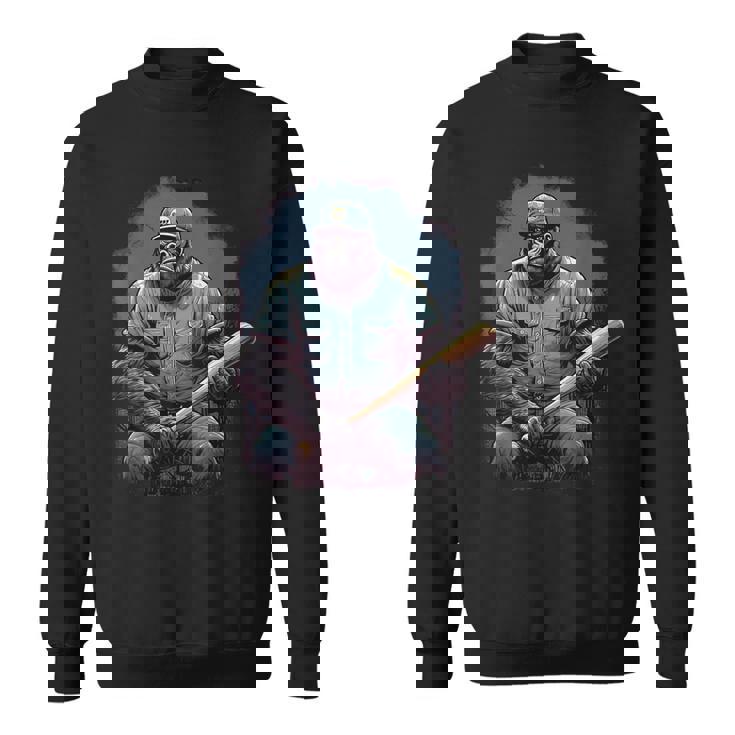 ゴリラ遊び 野球 おもしろい ゴリラ 野球選手 スウェットシャツ