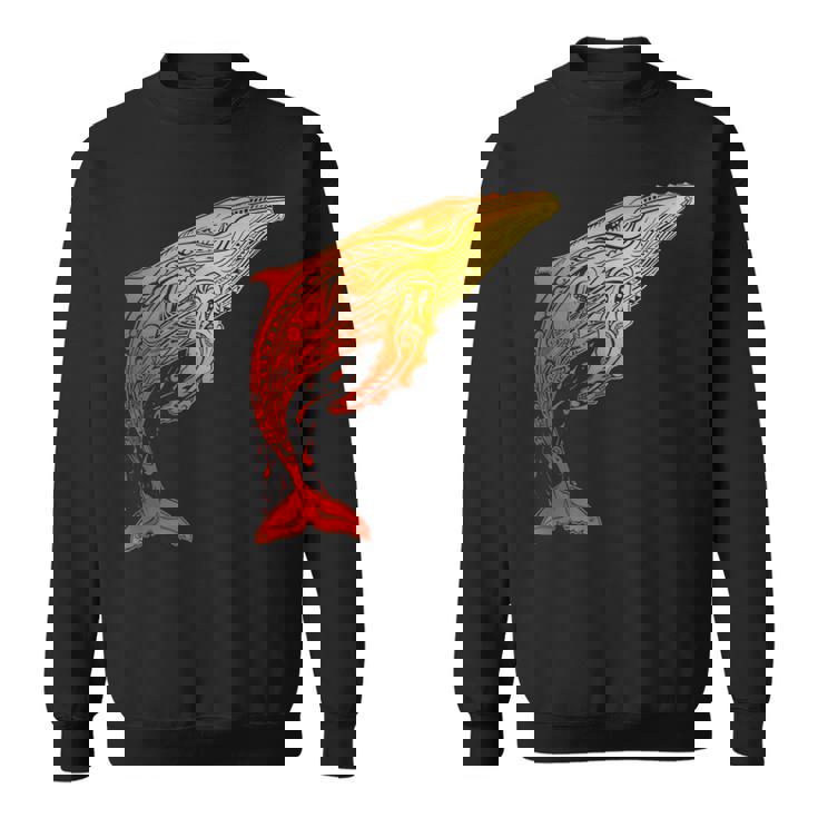 ザトウクジラ ネイティブ ハワイアン ハワイアン トライバル スウェットシャツ