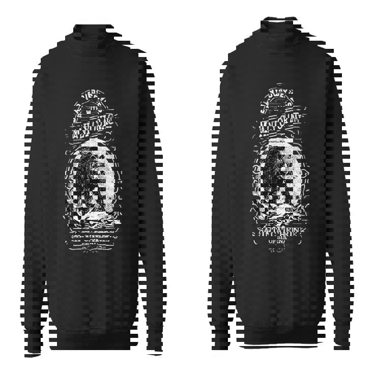 シエナの聖カタリナ 引用 クマの男らしい勇気 カトリック男性 スウェットシャツ