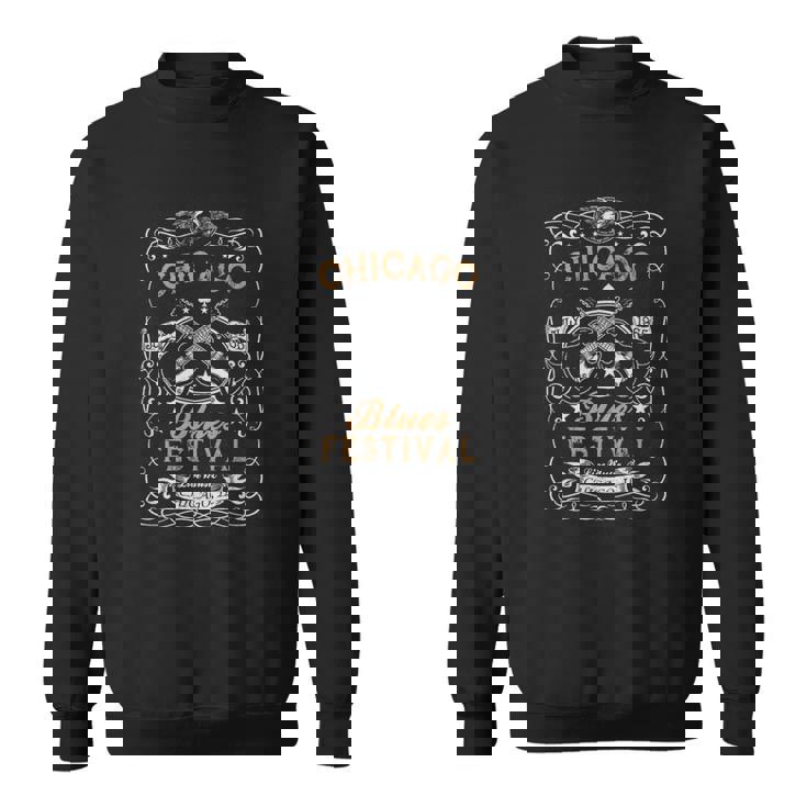 シカゴ・ブルース・フェスティバル・ブルース・ギターtシャツ スウェットシャツ