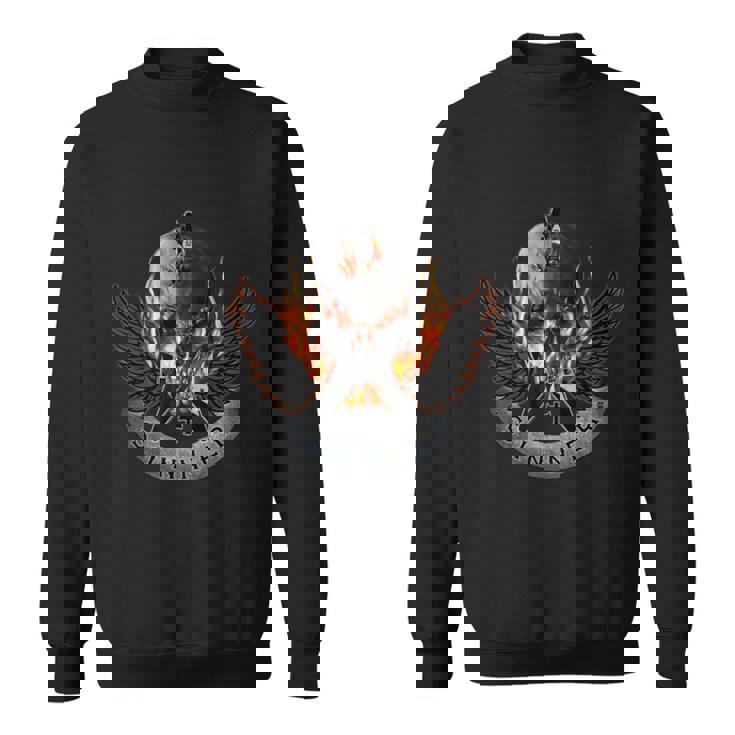 シナーヘビーメタルフライングv 長袖tシャツ スウェットシャツ