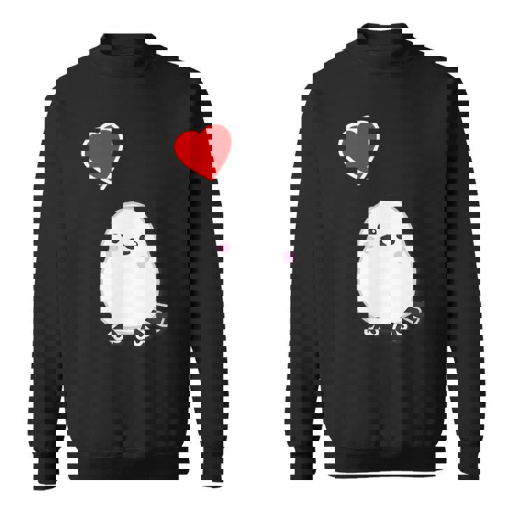 シマエナガ『ハート』白い鳥【どうぶつフレンズ】動物 ゆるくて かわいい スウェットシャツ