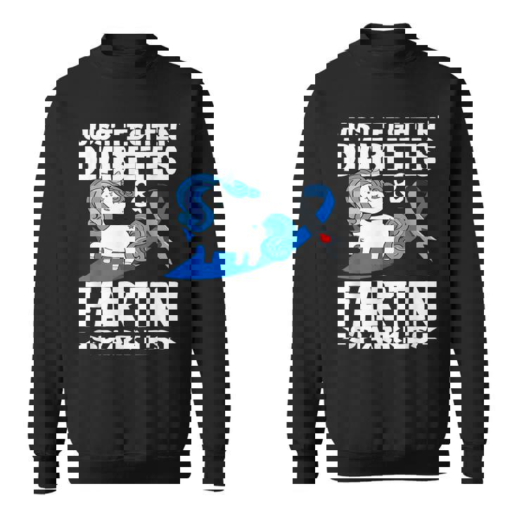 ジャスト・ファイティン・ダイアベティス＆ファーティン・スパークルズ 1型糖尿病 スウェットシャツ