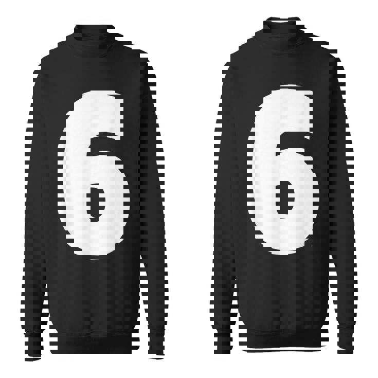 タイポグラフィ 太字表示 6番 数字 6 スウェットシャツ
