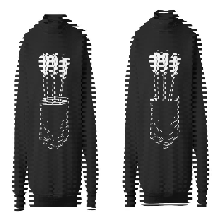 ダーツ ポケット 矢 ダーツ スウェットシャツ