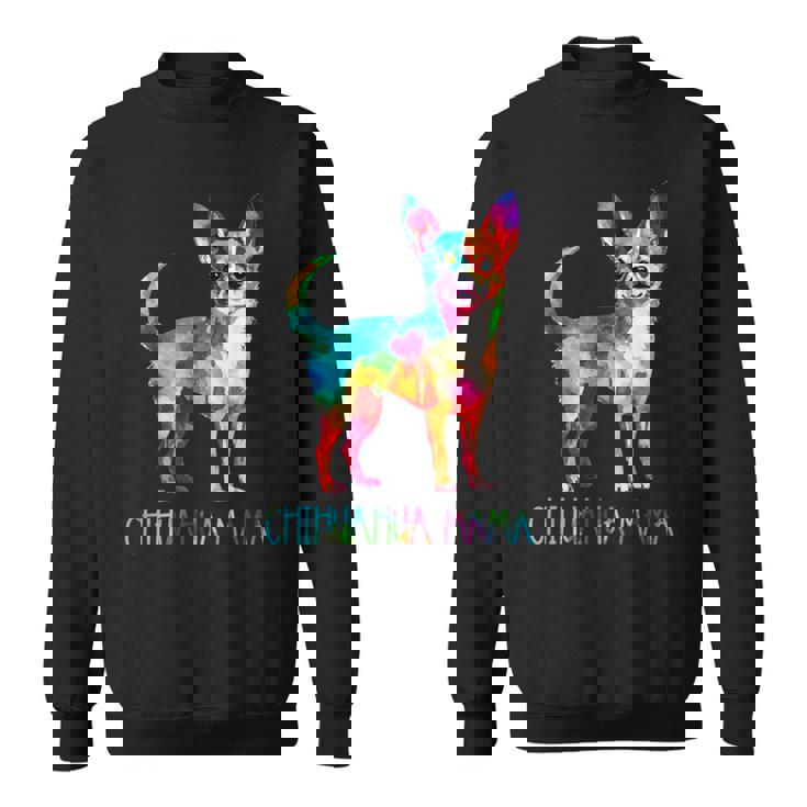 チワワ ママ 水彩画 芸術的 犬 恋人 ティーカップ スウェットシャツ